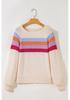2025 Autumn Women's Dopamine Print Round Neck Pullover Sweater - European & American Style