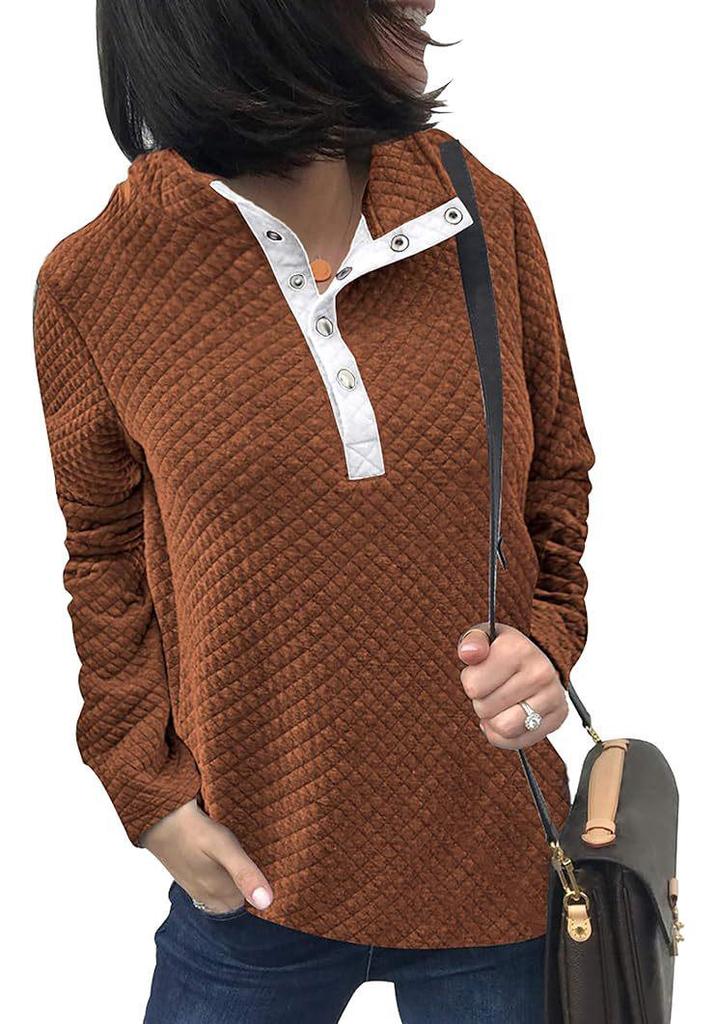2024 Autumn/Winter Women's Casual Color Block Pullover Hoodie with Pockets