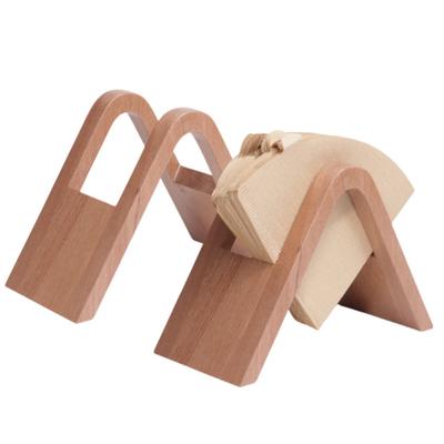 Kaffefilterholder Opbevaringsstativ Stand til Flere Kaffefiltre Massivt Træ Åbent Design Holder Filtrene Tørre Pæn Nem Adgang Kaffebrygning Organizer