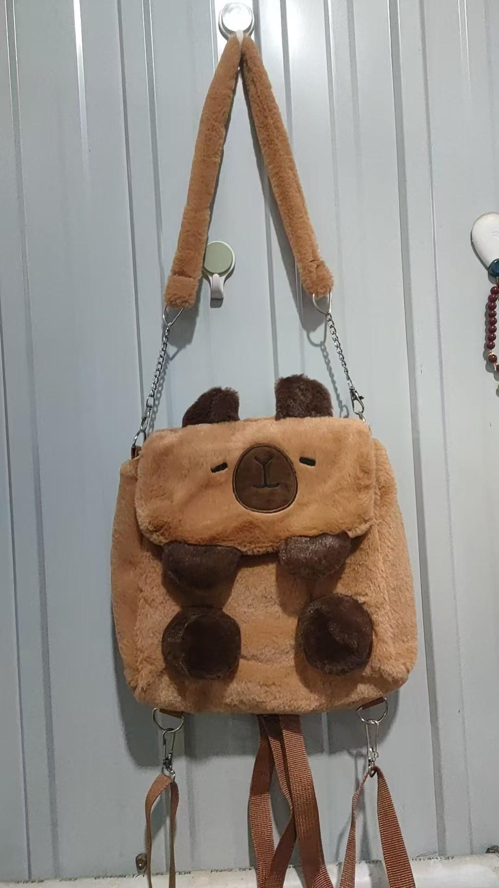 Cute Capybara Plush Backpack With Sponge Filling For Students And Teens StyleA