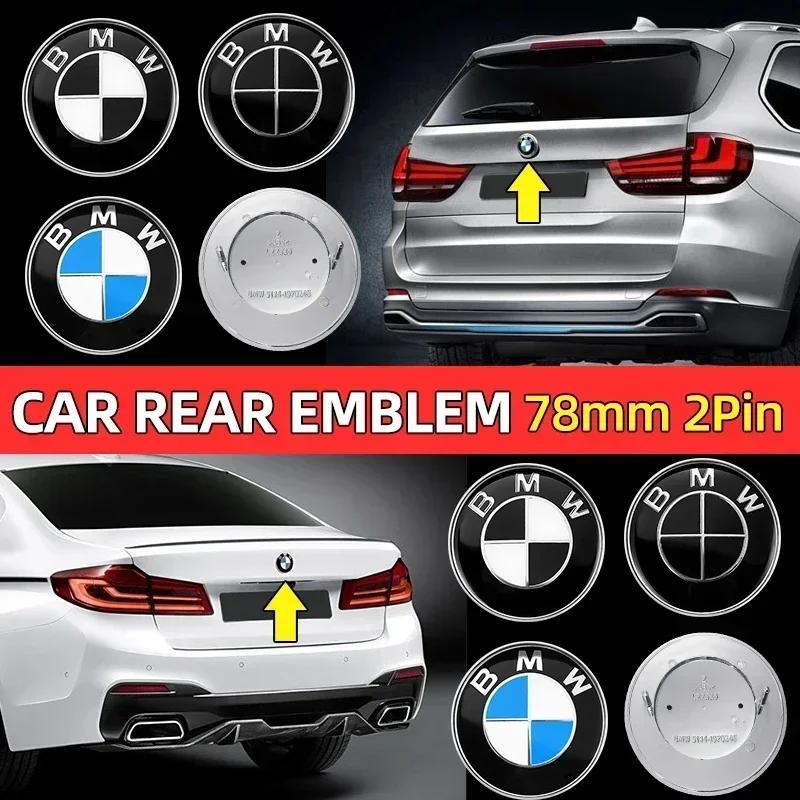 XUYNN1 1pcs 78mm 2 Pins 51141970248 Car Rear Boot Trunk Emblem Badge Logo Accessories for BMW E66 E53 X5 E71 F25 E70 F26 F15 F16 F10