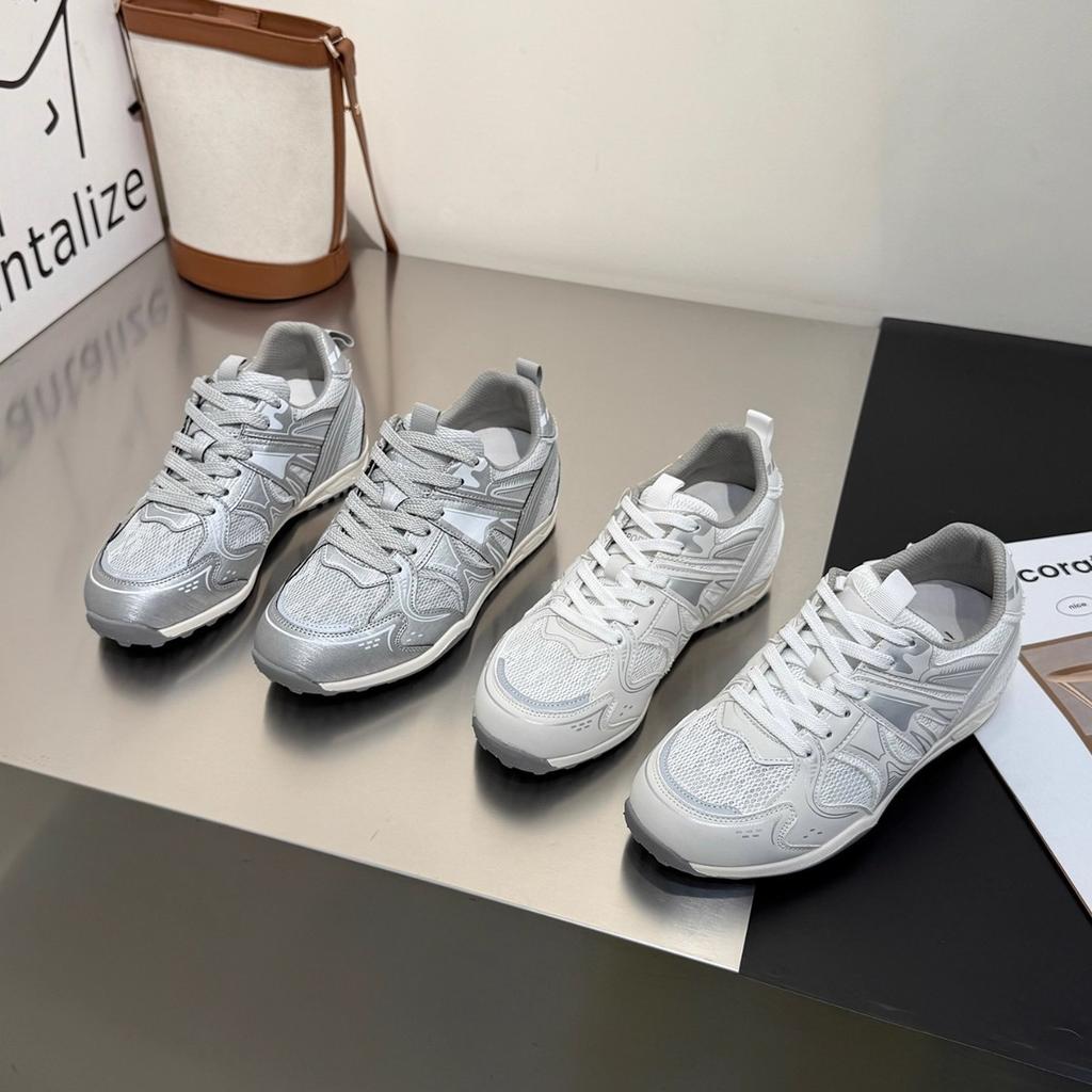 Empfohlene trendige und leicht zu tragende~ Leder-Mesh-Innenhöhe erhöhend deutsche Trainingsschuhe Damen atmungsaktiv vielseitig superweich Ballett Sport ein