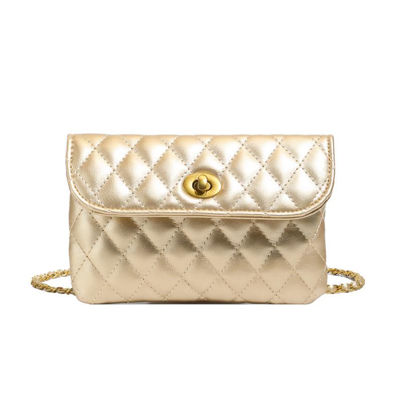 Pu Small Square Crossbody Bag With Chain Strap For Daily Use And Fashion