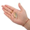 100pcs/lot 25-30 mm Stripe Copper Curve Tube Spacer Beads Connectors For DIY Jewelry Making Bracelet Necklace Accessories