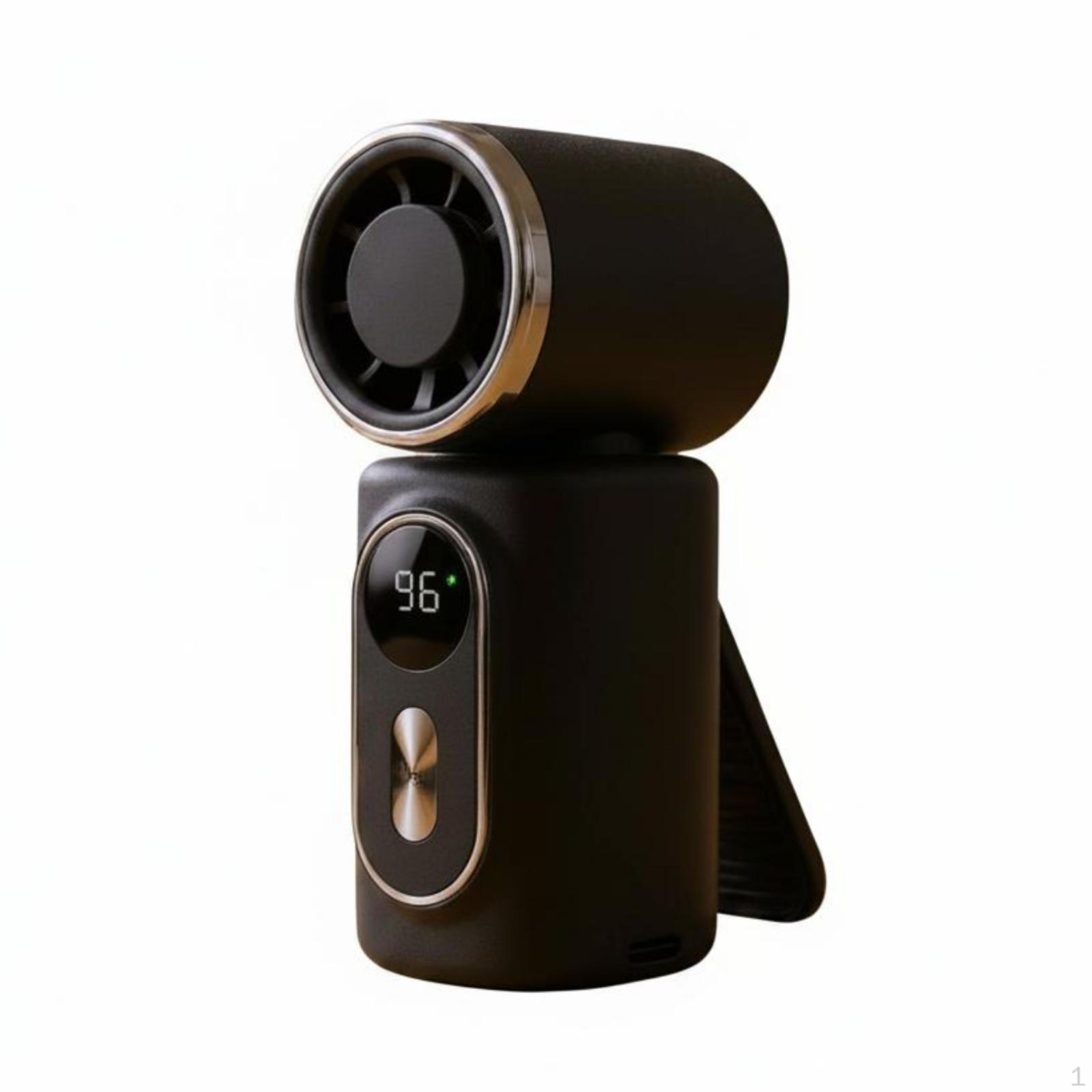 Handheld Attachable Fan 180 Swivel Portable Fastening Compact White Ice Compress Black Ice Compress