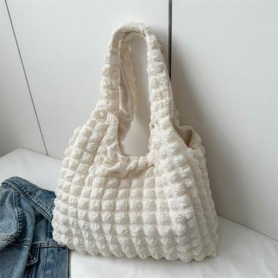Koreanische Mode Wolkenpuff Blumen Ein-Schulter-Tasche für Frauen - 2024 Winter Minimalistische Handtasche