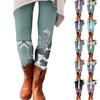 Pantaloni da donna stampati elastici in morbido cotone leggings casual pigiama da casa