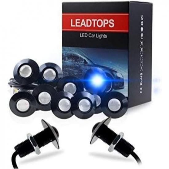 Светодиодные огни Eagle Eye, набор из 10 шт., DIY, 12 В, ультратонкие, 23 мм, Лампочки, Противотуманные, Задние, Дневные ходовые огни (ДХО).