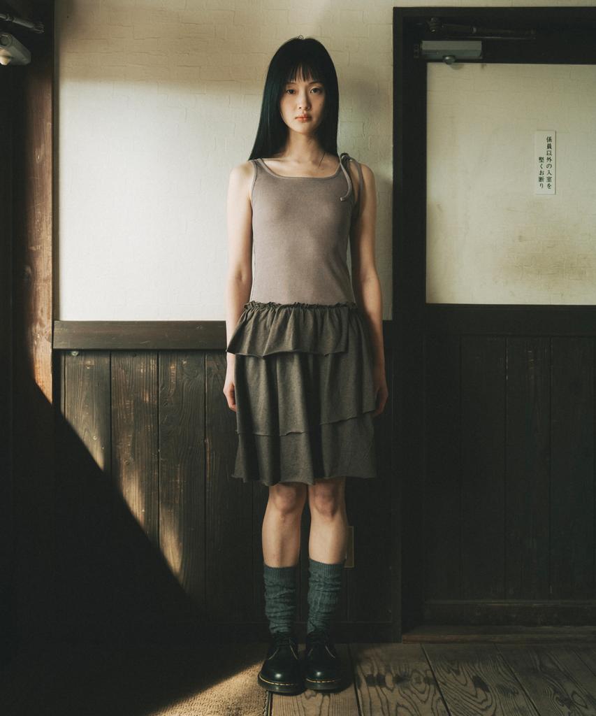 Ohesio Shirring Layered Dress, Indie Pink
