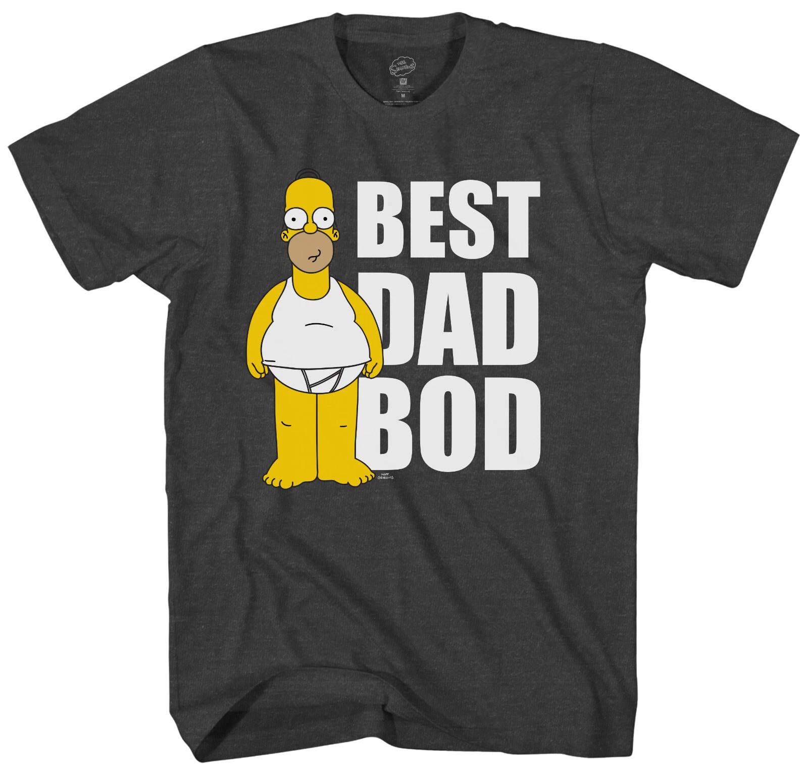 Simpsons Homer Simpson Best Dad Bod Fathers Day Men s Charcoal Heather T-Shirt XXL