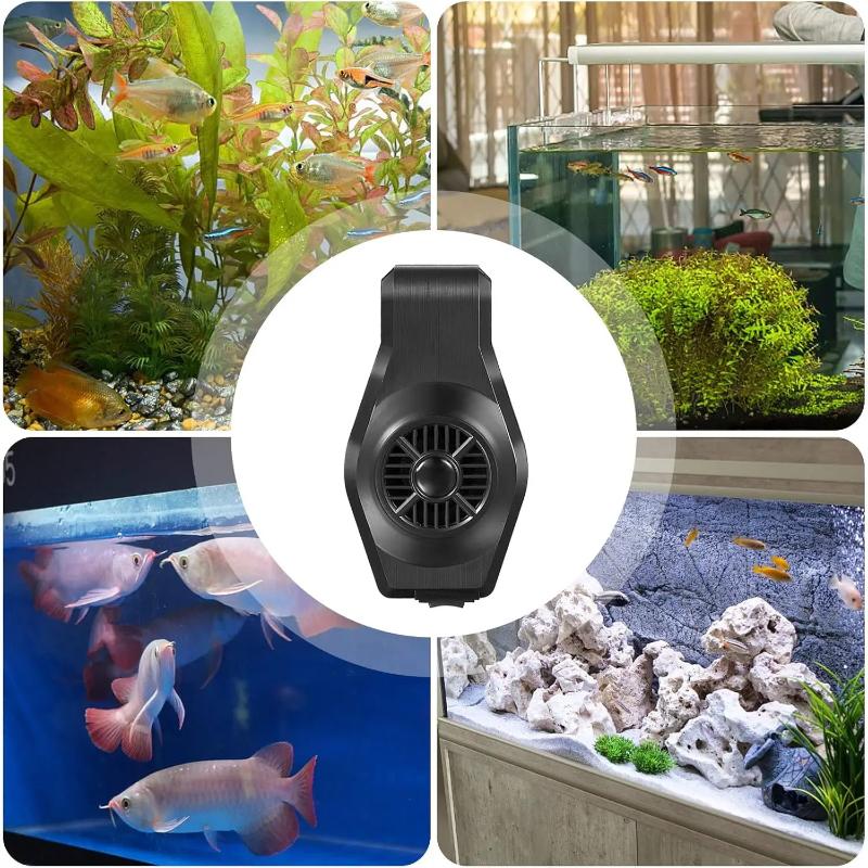 

Usb Aquarium Cooling Fan With Speed Control, Mini Powerful Waterproof Quiet For Fish Tank Shrimp Plant Tank Heat Dissipation чёрный