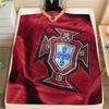 1PC Portugal National Football Team Patterned Flannel Blanket Suitable For All Seasons for Home Decor Warmth and Comfort Gifts Holiday Present