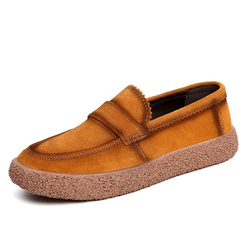 Mote Herre Loafers Luksus Semsket Skinn Fritidssko Lettvekt Kjøresko Mokasiner Håndlaget Pustende Slip-on Businessko