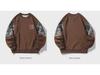 Men's Oversized Fleece Sweatshirt - Large Size, Casual, Hoodless, Autumn & Winter Wear
