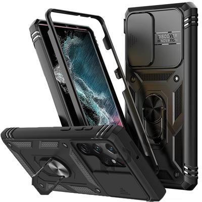כיסוי לסמסונג S23 S22 S21 S20 Fe Note 20 Ultra Plus A53 A33 A52s A52 A32 5 גרם כיסוי עמידה כבדה עם מצלמה 360 מעלות