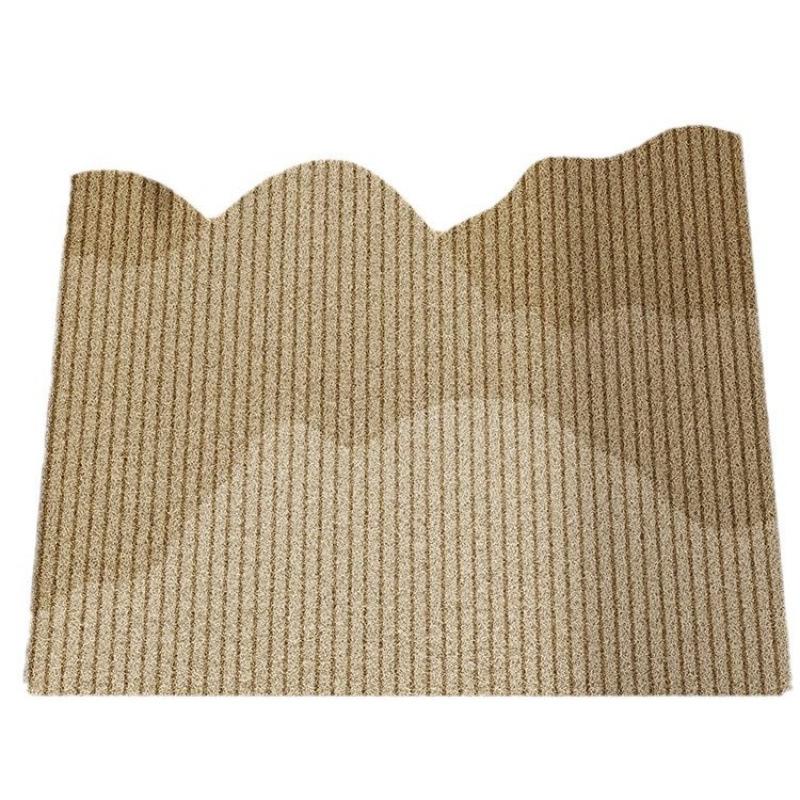 Simple Style Entrance Door Mat Customizable Home Use Mud Scraper Dirt Resistant Cuttable Cloud Shape Rectangular PVC Mat