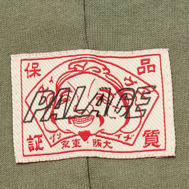 Palace X Evisu Logo Print Short Sleeve T-Shirt Unisex Tops Army-Green 2ESPAM4TS1153XXCTAGRX