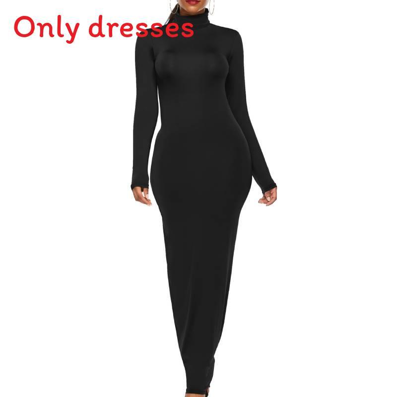 Long Sleeve Stretch Polyester Elegant Bodycon Dress For Office Women