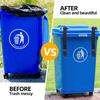 2 Pcs Trash Can Locks, Black Polyester Bin Lid Locks with Stainless Steel Spikes, Universal Fit, Easy Single Hand Release