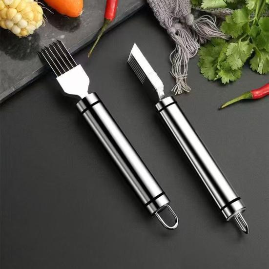 Onion Slicer Stainless Steel Multi-Blade Cutter with Safety Protective Cover Ergonomic Handle Efficient Kitchen Tool for Home Cooking