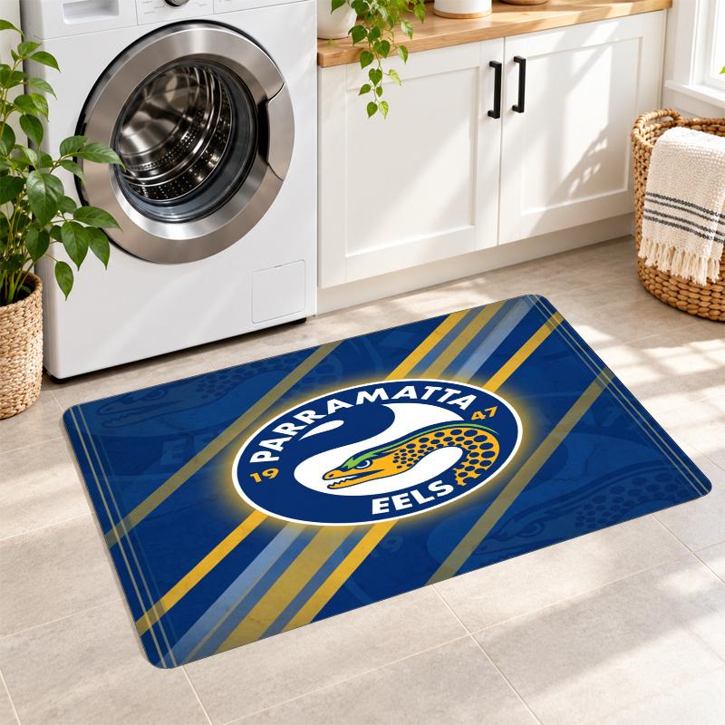 Flannel Kitchen Mat Parramatta Eels Soft Area Rug Non Slip Floor Carpet Home Decoration
