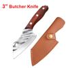 Hand Forged Pocket Knife Meat Vegetable Fruit Kitchen Knives Wood Handle Butcher Boning Knife Chef Slicing Knife Stainless Steel