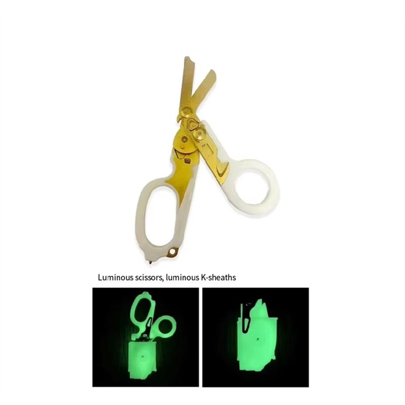 ABWR-Multifunctional 6In1 Outdoor Scissors Retractable H420C Stainless Steel Material Easy To Carry And Store Tool