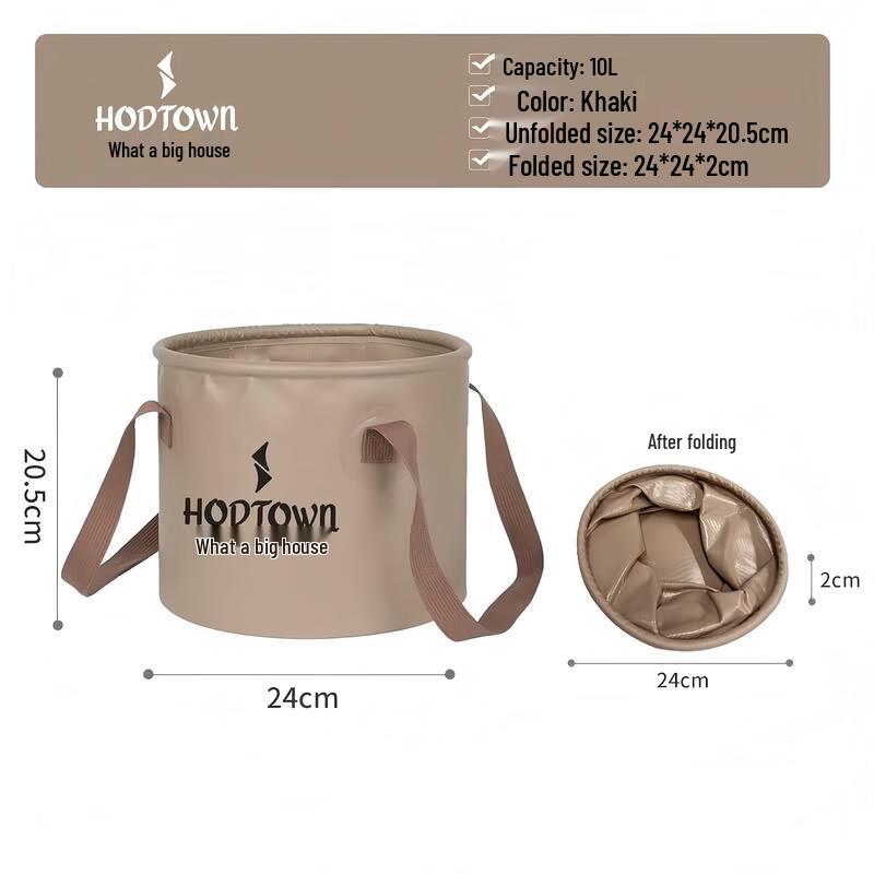 HODTOWN Portable Folding Camping & Fishing Bucket