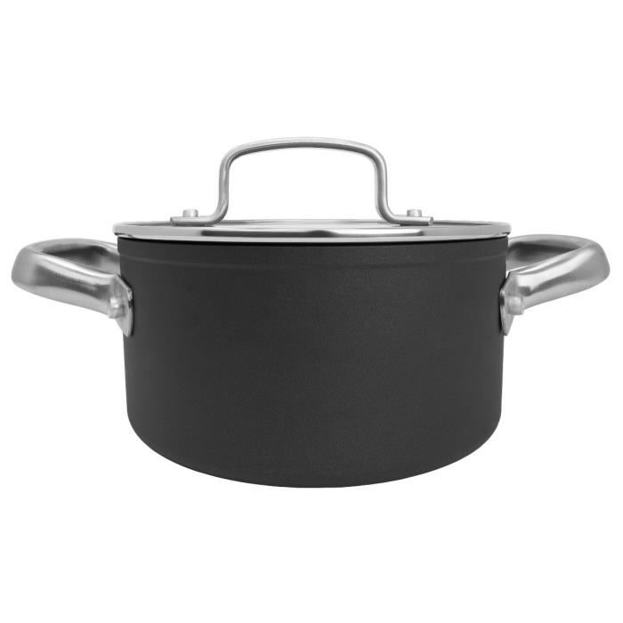 ARCOS Samoa - Faitout Anti-Adhésive en Aluminium Forge avec Couvercle en Verre (16 mm)
