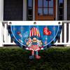 Independence Day Half Circle Flag Cartoon Dwarf Outdoor Decoration With Feet