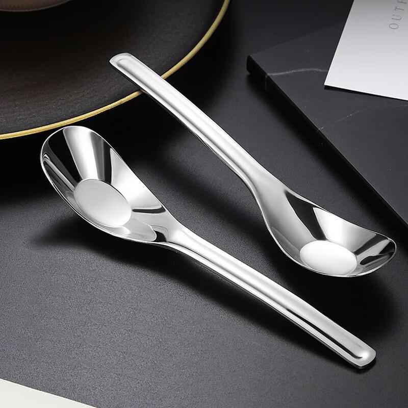 Shihua 304 Stainless Steel Yuanbao Soup Spoons, 2-Pack