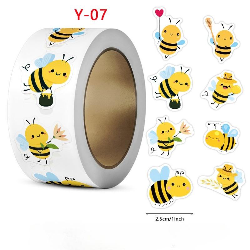 500pcs/roll Round Cat Funny Label Stickers for Packaging Phone Cases Suitcases Laptops Ins Hot Expression Stickers