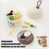 Mini Pill Storage Box with 4 Compartments Clear Visible Portable Travel Pill Case Medication