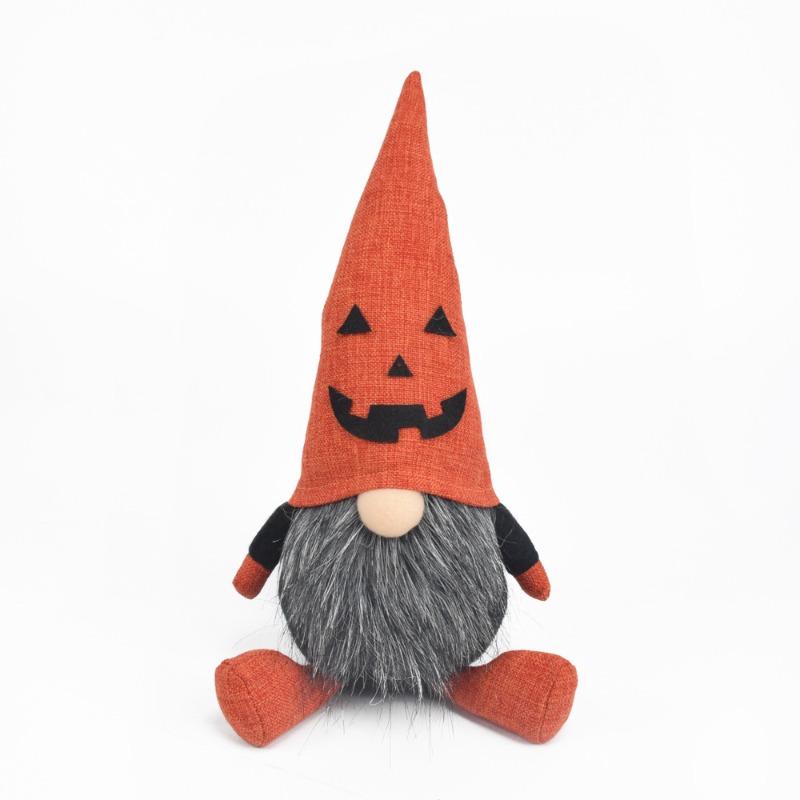 Halloween new faceless doll doll Halloween pumpkin face Rudolph dwarf ornament