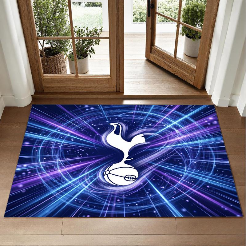Tottenham Hotspur Design Crystal Velvet Rug Soft Decorative Mat for Bedroom Entrance