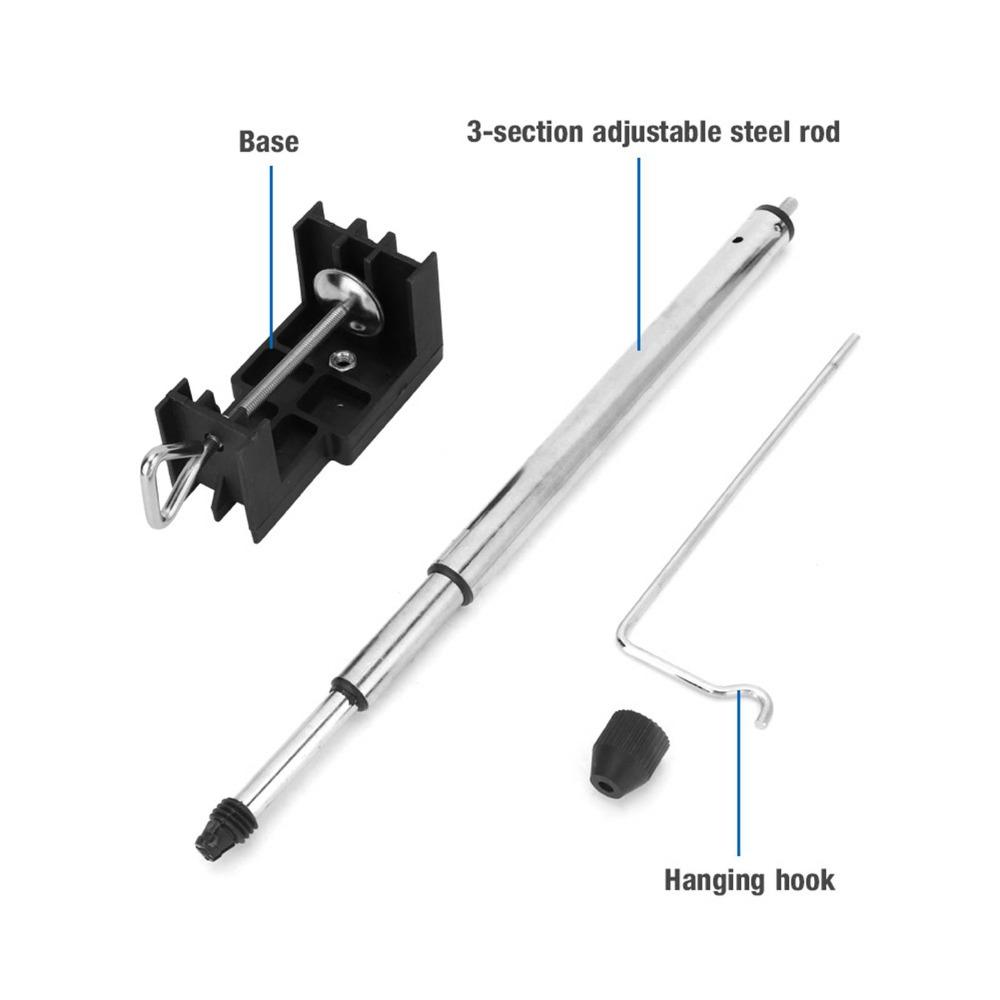 Black Color Finish Rotary Tool Hanging Stand 360 Degree Rotation Steel Rod Material Flex Shaft Hanger Stand with Table Clamp