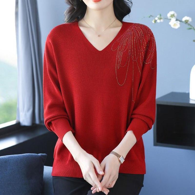 Sweater for Women Autumn Winter Pullover Warm Knitted Stretchy Long Sleeve Oversize Jumper Tops