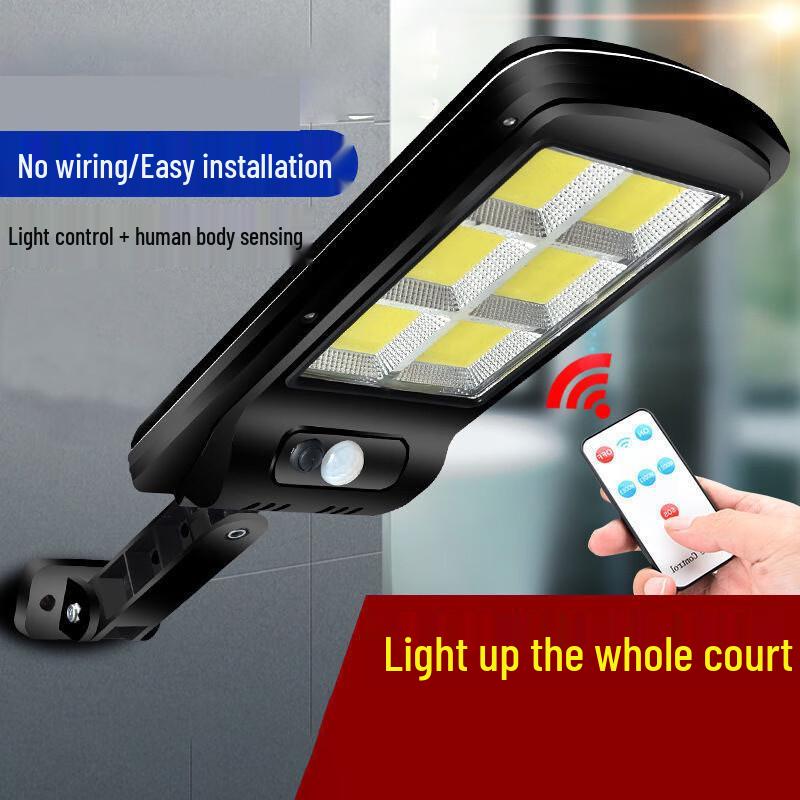 Zewnętrzna lampa uliczna LED z czujnikiem ruchu, zasilana energią słoneczną