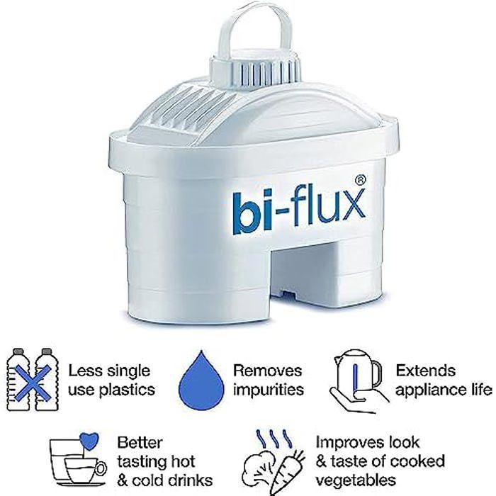 Cartouche Filtrante Bi-Flux Plastique Blanc - LAICA F6M - Améliore la qualité de l'eau - Pack de 6
