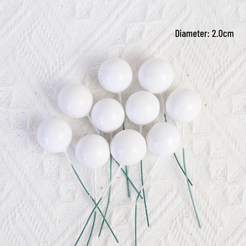 Gold and Silver Cake Decoration Balls Set - 10-Piece Birthday Topper Accessories