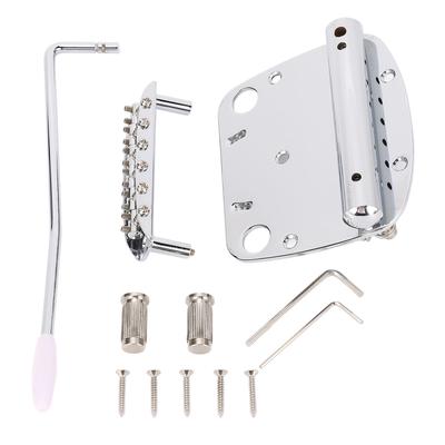 Guitar Tremolo Vibrato Bridge Tailpiece Set Vibrato Tailpiece and Tremolo Bridge for Mustang Guitar