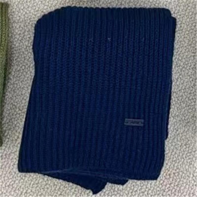 Wool Knitted Scarf Korean Version Versatile Solid Color Simple Woolen Warm Couple Thickened Scarf