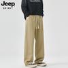 JEEP SPIRIT Men's Loose-Fit Pure Cotton Cargo Casual Trousers