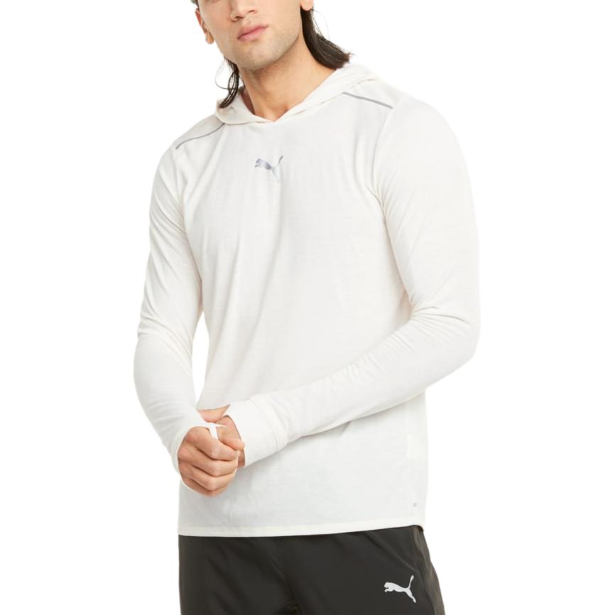 Puma Run Wool Solid Color Running Mid-Layer Hoodie Men hoodies White 520862-73