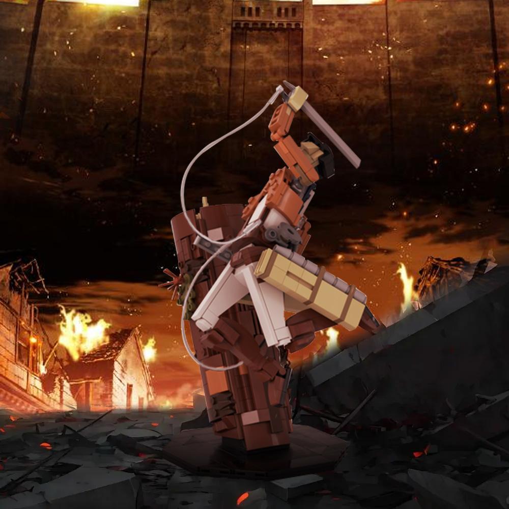 MOC Attack On Titan Movie Levi Ackerman Figure Model Building Blocks Soldier Fighting Action Figure Assembling Bricks Toy Gift