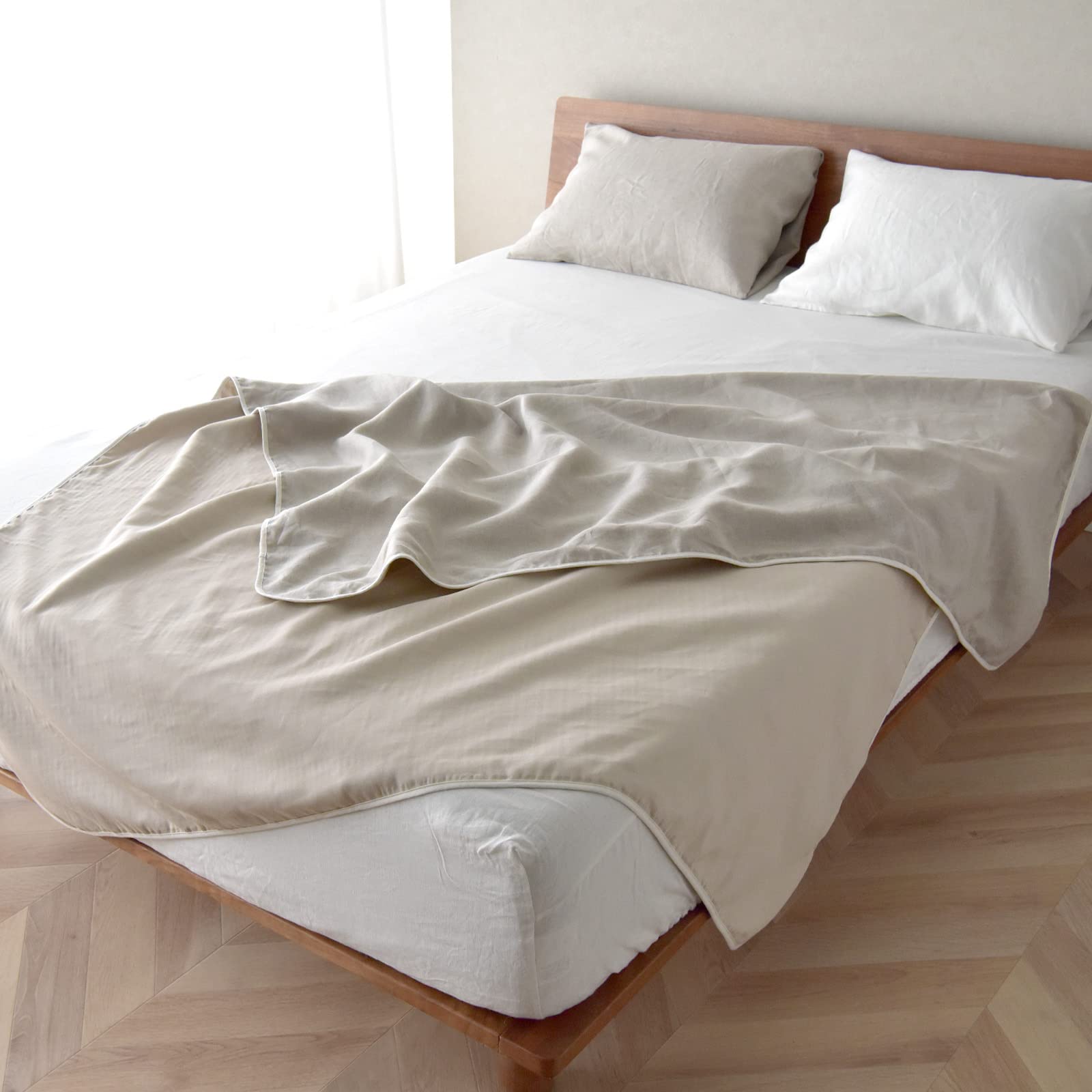 

Sleep Tailor Gauze French Double Gauze Single Made in Nordic Blanket x Cafe au Lait Beige x Blanket, Linen, Japanese-bleached Blanket, Size, Japan,