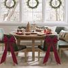 Weihnachts-Samt-Stuhlschleifen 11,8" x 29,5" Burgunder Stuhlschleifen zum Binden für Weihnachtsbankett Hochzeit Geburtstagsfeier Esszimmerdekoration