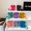 Fashionable PVC Messenger Bag Transparent Shoulder Bag Waterproof Square Bag Handbag Phone Bag Women Lipstick Key Storage Bag