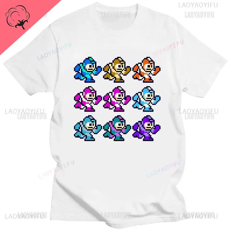 Official Megaman Player Select Men'S T-Shirt Mega Man Video Game Men Printed Tee Fashion Summer Cotton Casual Men'S Gift T Shirt