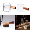 Borosilicate Espresso Shot Glass Double Spout Measuring Cup 75ml Scale Mug for Cafe Kitchen Use